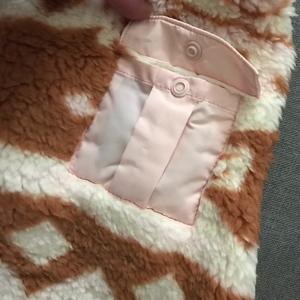 Cozy Brown and Cream Dog Sherpa Sweater - Picture 5 of 8